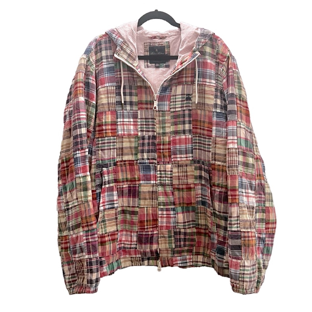 Brooks Brothers Patchwork Madras Windbreaker XXL